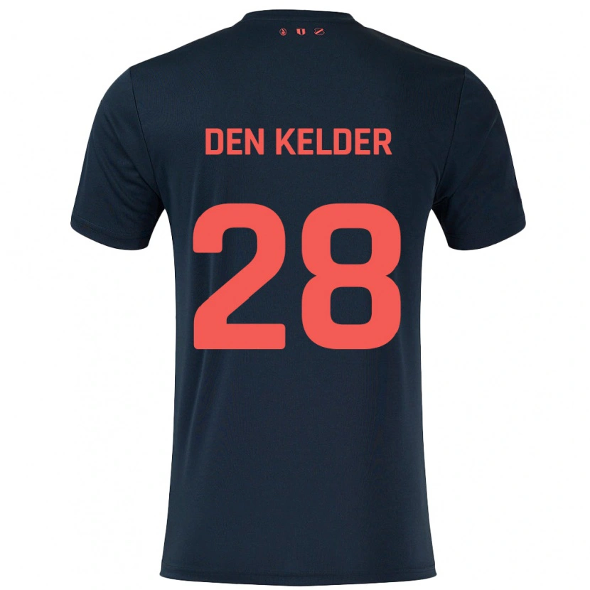 Danxen Donna Maglia Gera Op Den Kelder #28 Nero Rosso Kit Gara Away 2024/25 Maglietta