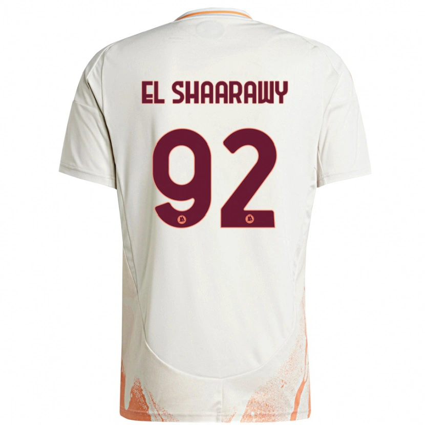 Danxen Donna Maglia Stephan El Shaarawy #92 Crema Bianco Arancione Kit Gara Away 2024/25 Maglietta