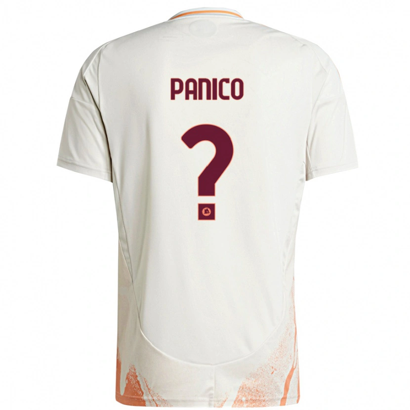 Danxen Donna Maglia Francesco Panico #0 Crema Bianco Arancione Kit Gara Away 2024/25 Maglietta