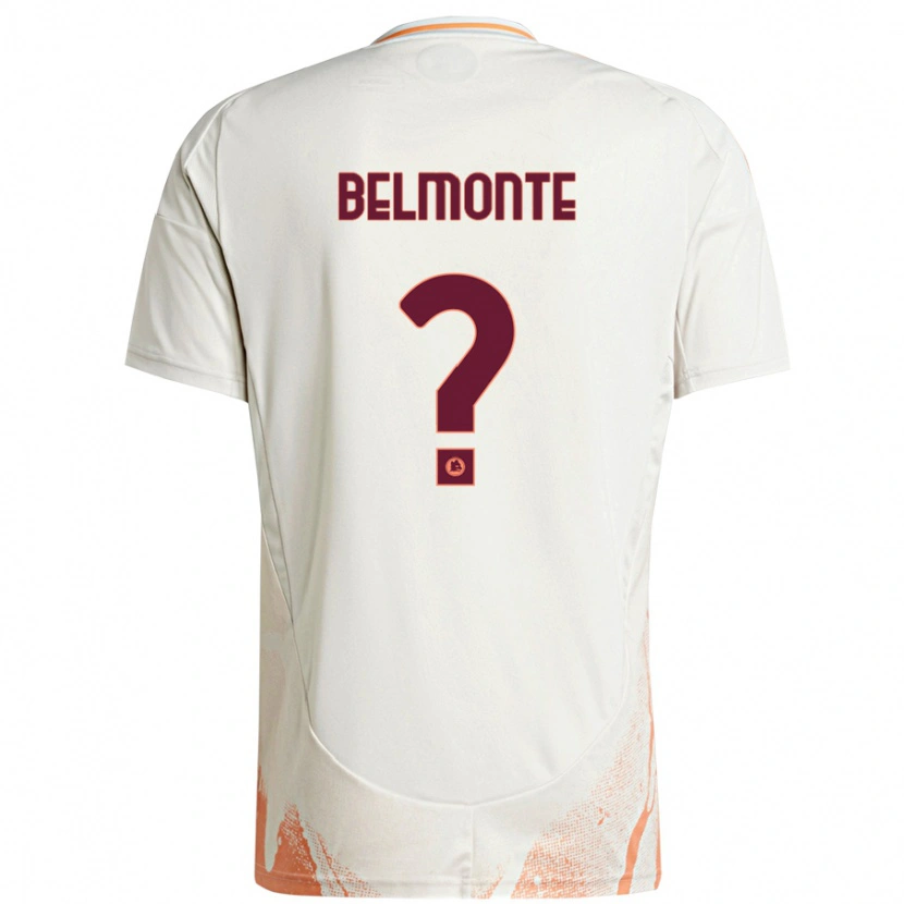 Danxen Donna Maglia Samuele Belmonte #0 Crema Bianco Arancione Kit Gara Away 2024/25 Maglietta