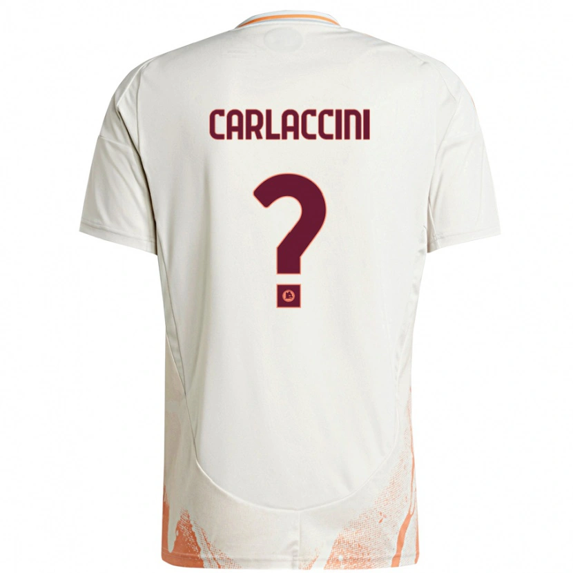 Danxen Donna Maglia Samuele Carlaccini #0 Crema Bianco Arancione Kit Gara Away 2024/25 Maglietta