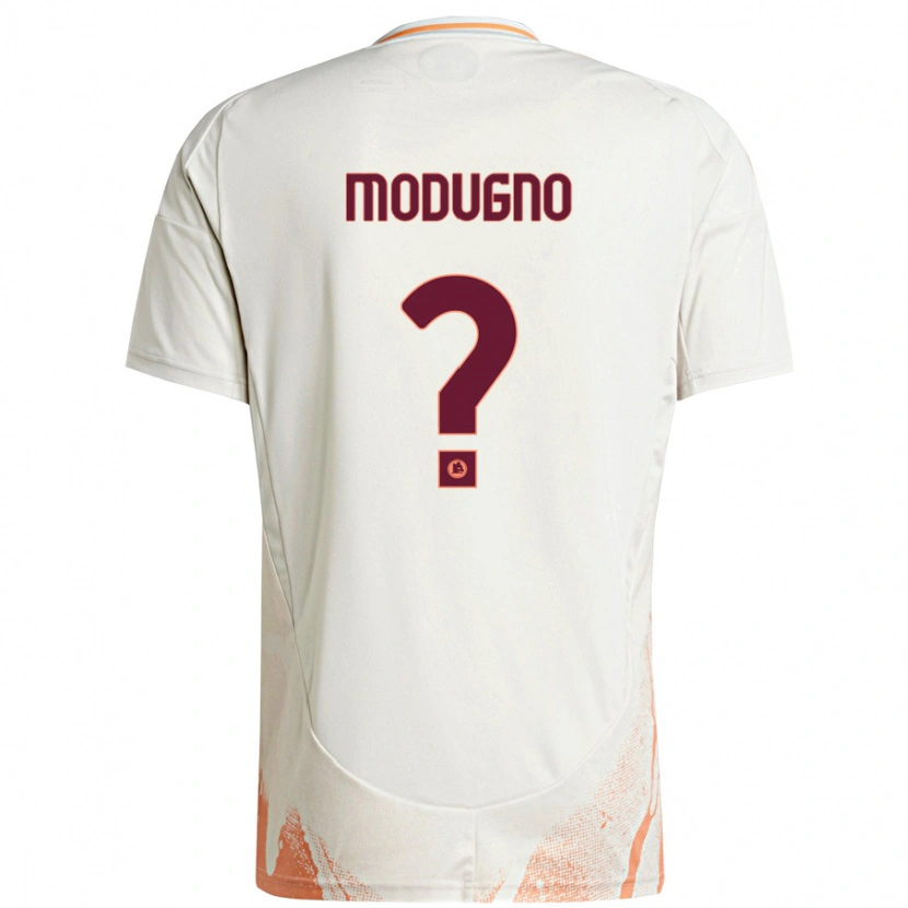 Danxen Donna Maglia Emanuele Modugno #0 Crema Bianco Arancione Kit Gara Away 2024/25 Maglietta