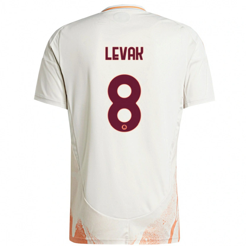 Danxen Donna Maglia Sergej Levak #8 Crema Bianco Arancione Kit Gara Away 2024/25 Maglietta
