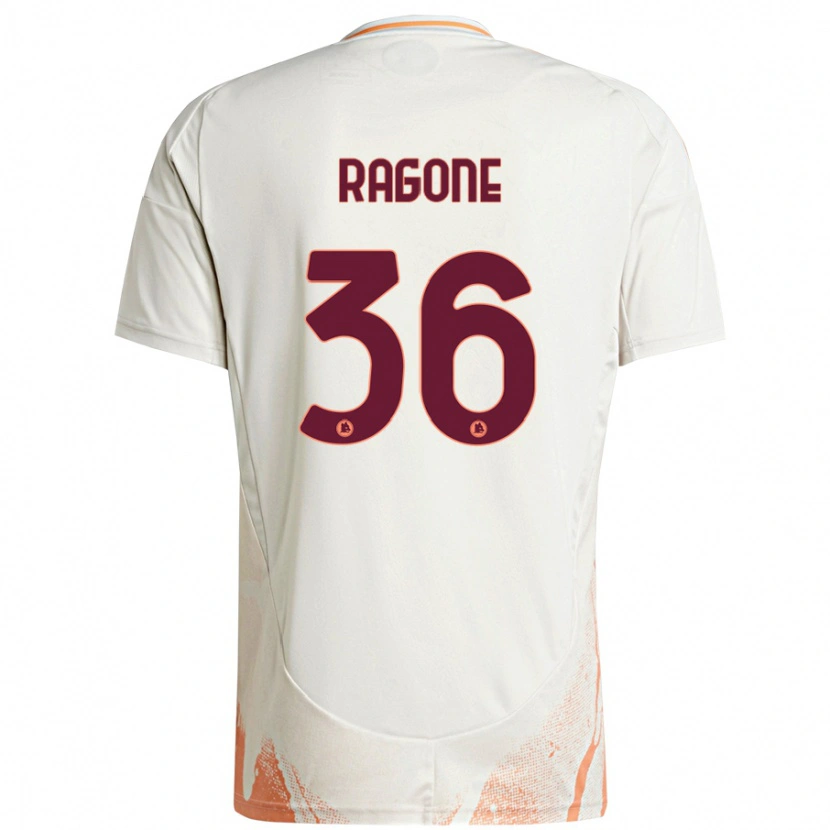 Danxen Donna Maglia Diego Ragone #36 Crema Bianco Arancione Kit Gara Away 2024/25 Maglietta