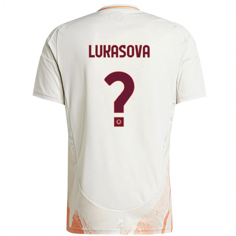 Danxen Donna Maglia Olivie Lukášová #0 Crema Bianco Arancione Kit Gara Away 2024/25 Maglietta