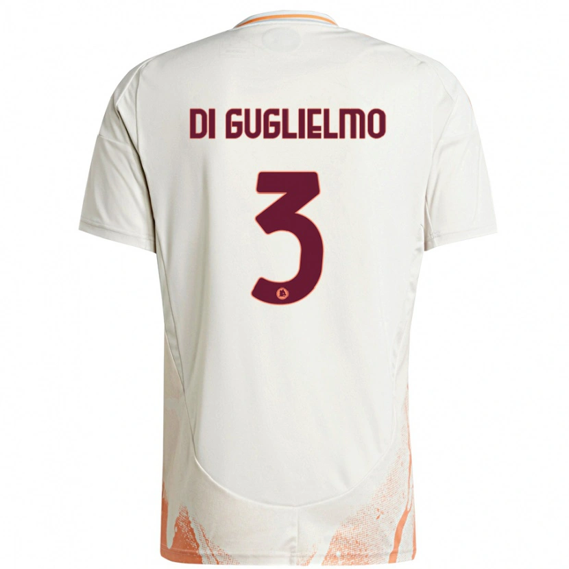 Danxen Donna Maglia Lucia Di Guglielmo #3 Crema Bianco Arancione Kit Gara Away 2024/25 Maglietta