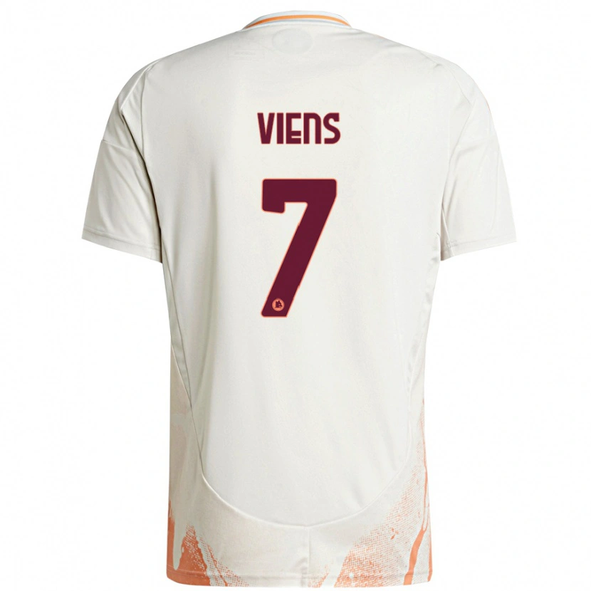 Danxen Donna Maglia Evelyne Viens #7 Crema Bianco Arancione Kit Gara Away 2024/25 Maglietta