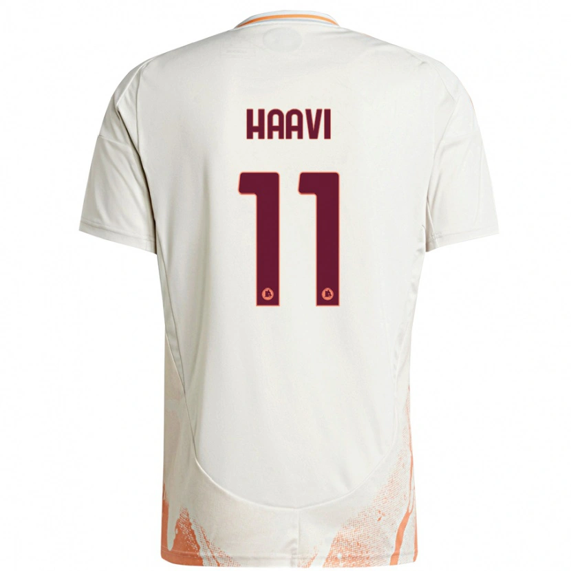 Danxen Donna Maglia Emilie Haavi #11 Crema Bianco Arancione Kit Gara Away 2024/25 Maglietta