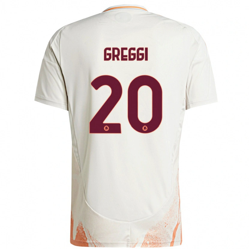 Danxen Donna Maglia Giada Greggi #20 Crema Bianco Arancione Kit Gara Away 2024/25 Maglietta