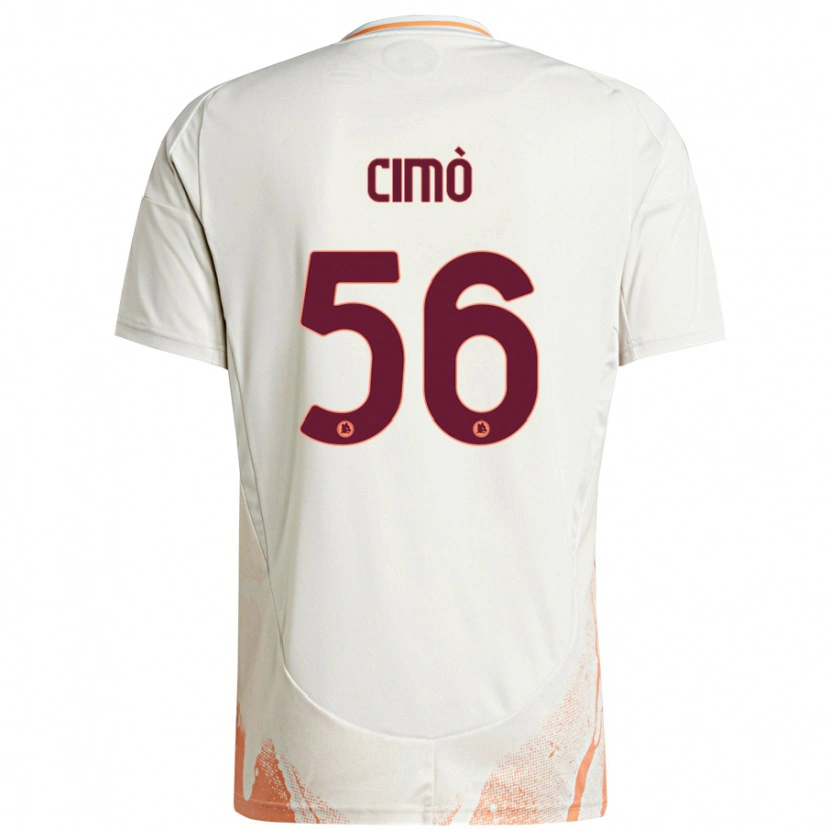 Danxen Donna Maglia Giada Cimò #56 Crema Bianco Arancione Kit Gara Away 2024/25 Maglietta