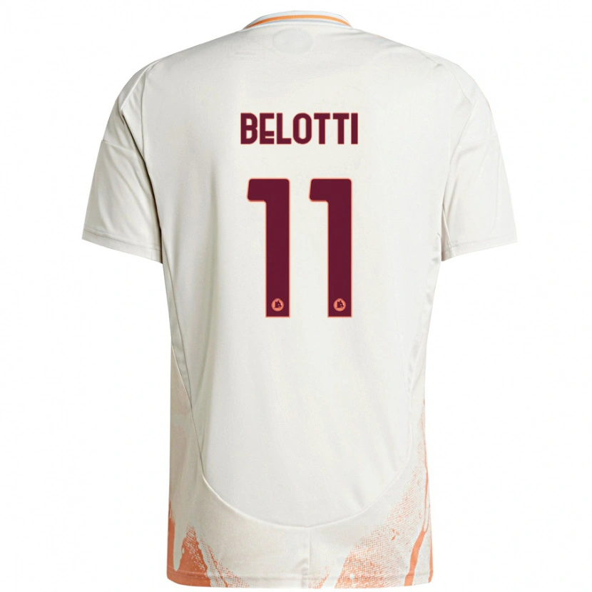 Danxen Donna Maglia Andrea Belotti #11 Crema Bianco Arancione Kit Gara Away 2024/25 Maglietta