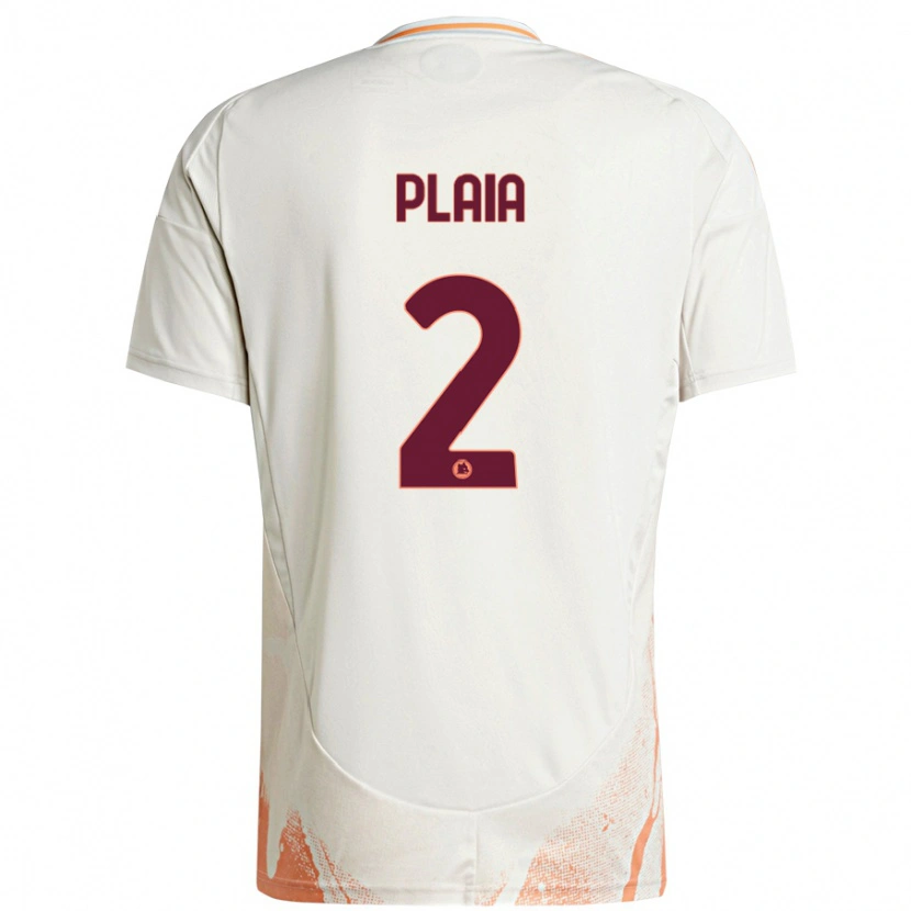 Danxen Donna Maglia Matteo Plaia #2 Crema Bianco Arancione Kit Gara Away 2024/25 Maglietta