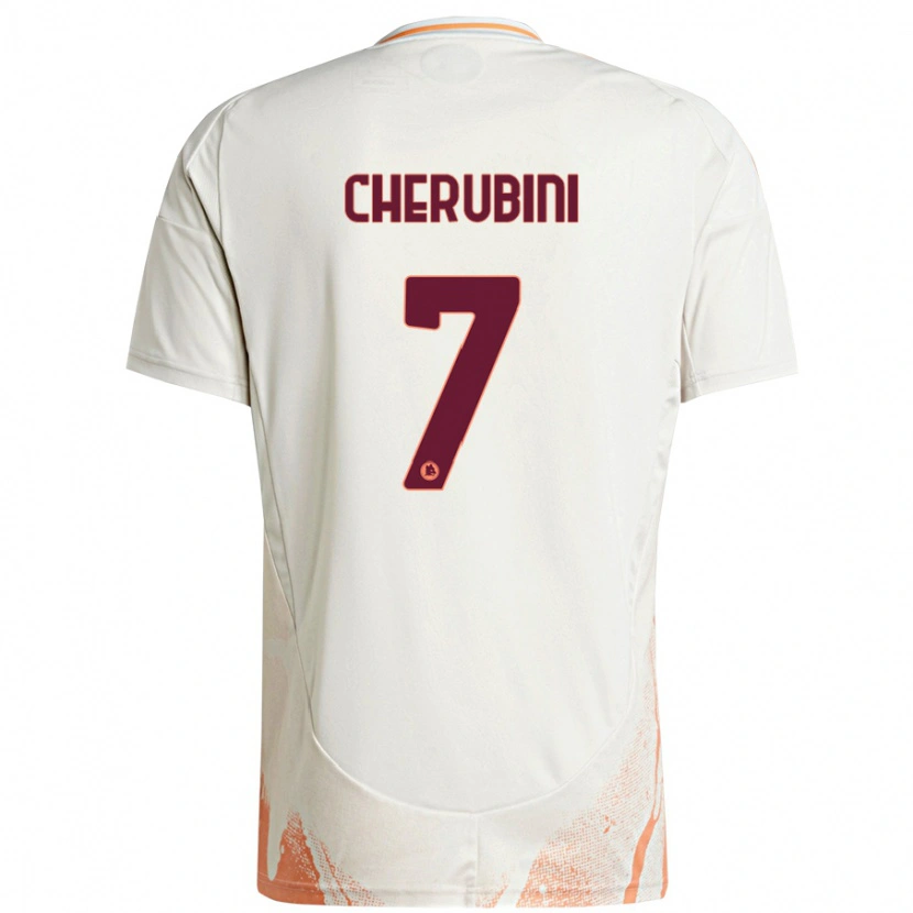 Danxen Donna Maglia Luigi Cherubini #7 Crema Bianco Arancione Kit Gara Away 2024/25 Maglietta
