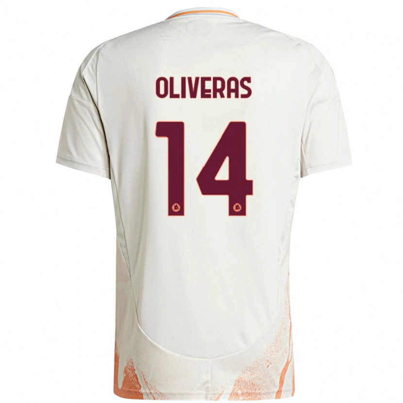 Danxen Donna Maglia Jan Oliveras #14 Crema Bianco Arancione Kit Gara Away 2024/25 Maglietta