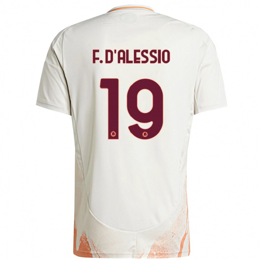 Danxen Donna Maglia Francesco D'alessio #19 Crema Bianco Arancione Kit Gara Away 2024/25 Maglietta