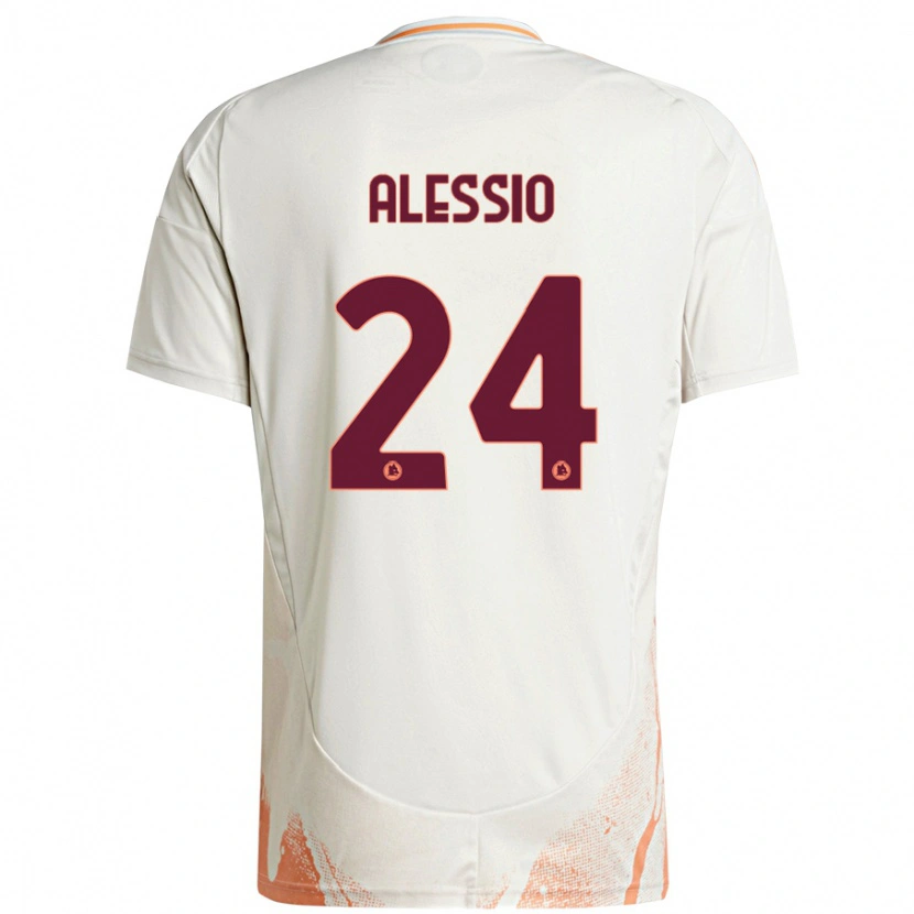 Danxen Donna Maglia Filippo Alessio #24 Crema Bianco Arancione Kit Gara Away 2024/25 Maglietta