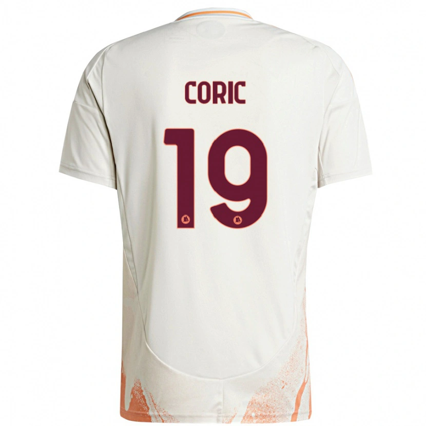 Danxen Donna Maglia Ante Coric #19 Crema Bianco Arancione Kit Gara Away 2024/25 Maglietta