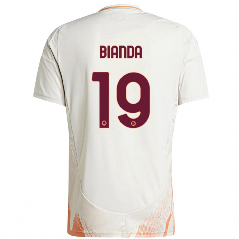 Danxen Donna Maglia William Bianda #19 Crema Bianco Arancione Kit Gara Away 2024/25 Maglietta