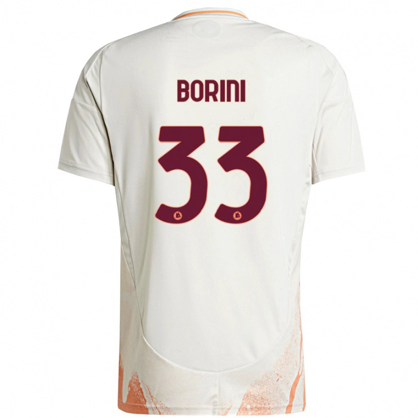 Danxen Donna Maglia Joyce Borini #33 Crema Bianco Arancione Kit Gara Away 2024/25 Maglietta