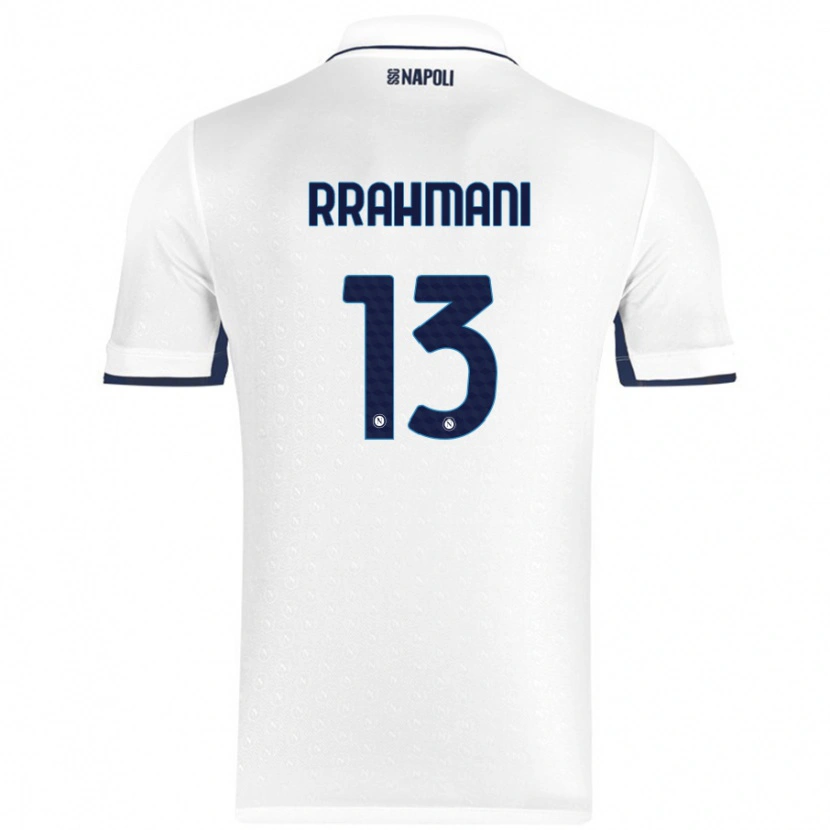 Danxen Donna Maglia Amir Rrahmani #13 Bianco Blu Reale Kit Gara Away 2024/25 Maglietta