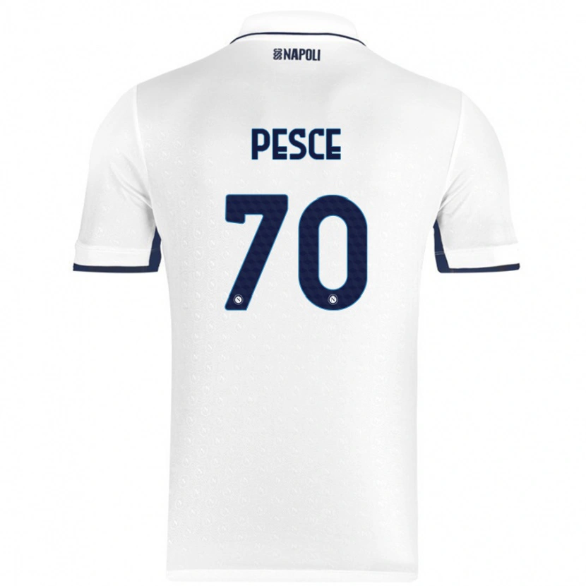 Danxen Donna Maglia Antonio Pesce #70 Bianco Blu Reale Kit Gara Away 2024/25 Maglietta