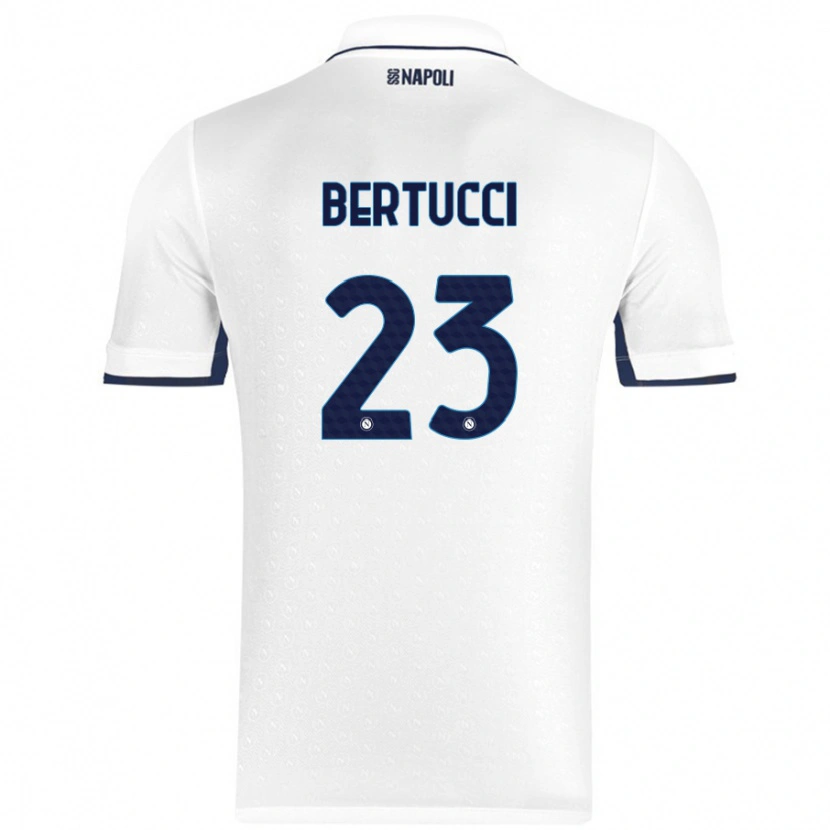 Danxen Donna Maglia Sofia Bertucci #23 Bianco Blu Reale Kit Gara Away 2024/25 Maglietta