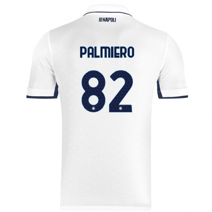 Danxen Donna Maglia Luca Palmiero #82 Bianco Blu Reale Kit Gara Away 2024/25 Maglietta
