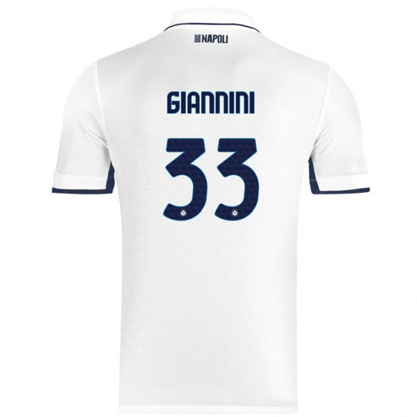 Danxen Donna Maglia Enrico Giannini #33 Bianco Blu Reale Kit Gara Away 2024/25 Maglietta
