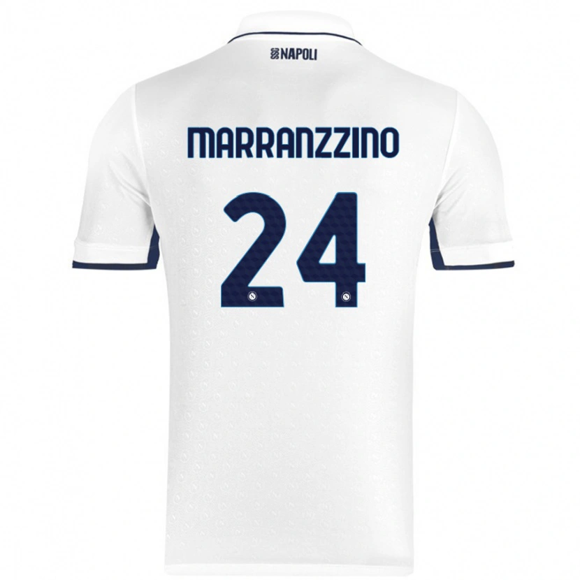Danxen Donna Maglia Pasquale Marranzzino #24 Bianco Blu Reale Kit Gara Away 2024/25 Maglietta