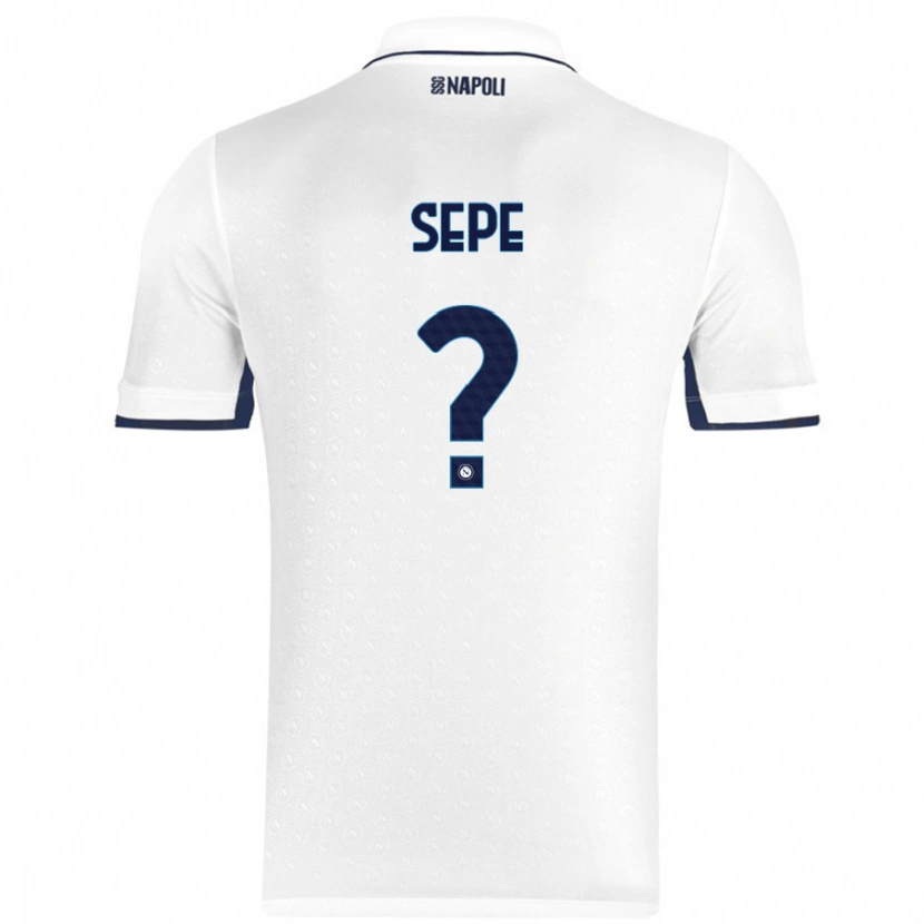 Danxen Donna Maglia Mauro Sepe #0 Bianco Blu Reale Kit Gara Away 2024/25 Maglietta