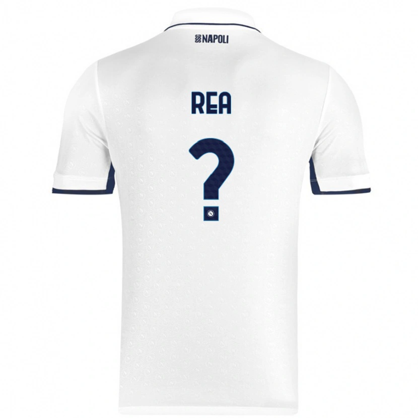Danxen Donna Maglia Roberto Rea #0 Bianco Blu Reale Kit Gara Away 2024/25 Maglietta