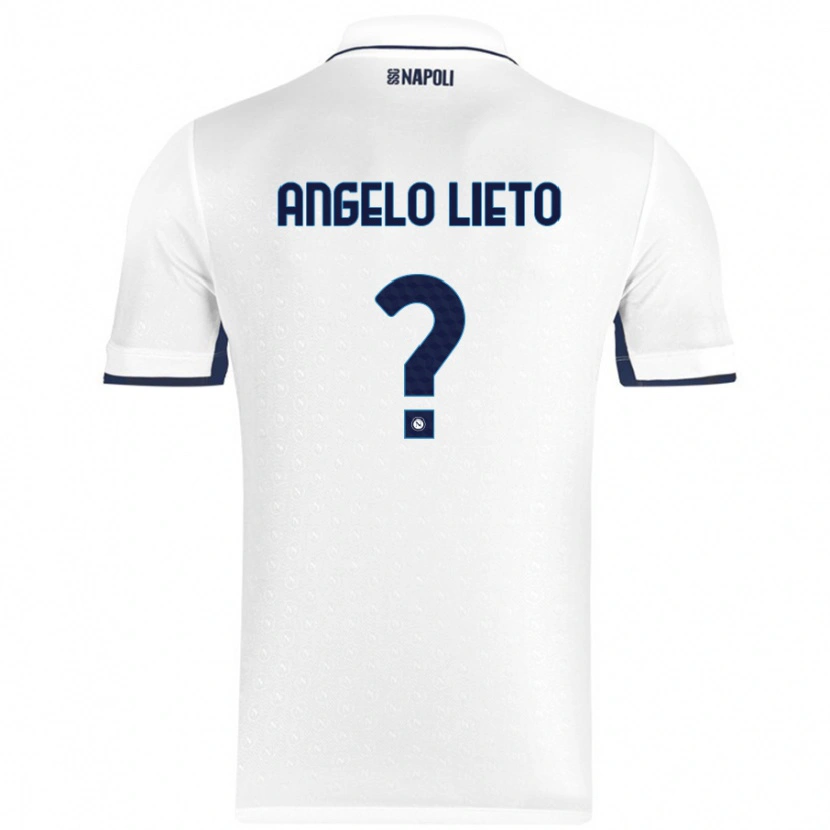 Danxen Donna Maglia Angelo Lieto #0 Bianco Blu Reale Kit Gara Away 2024/25 Maglietta