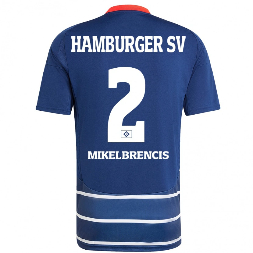Danxen Donna Maglia William Mikelbrencis #2 Blu Scuro Kit Gara Away 2024/25 Maglietta