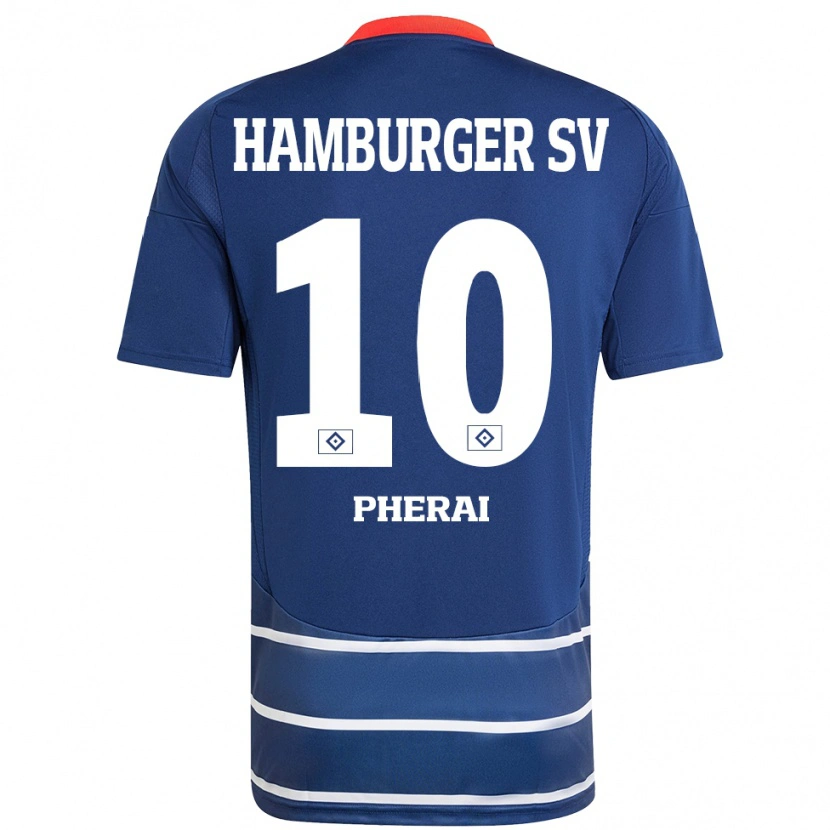 Danxen Donna Maglia Immanuel Pherai #10 Blu Scuro Kit Gara Away 2024/25 Maglietta