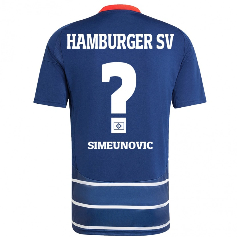 Danxen Donna Maglia Denis Simeunovic #0 Blu Scuro Kit Gara Away 2024/25 Maglietta