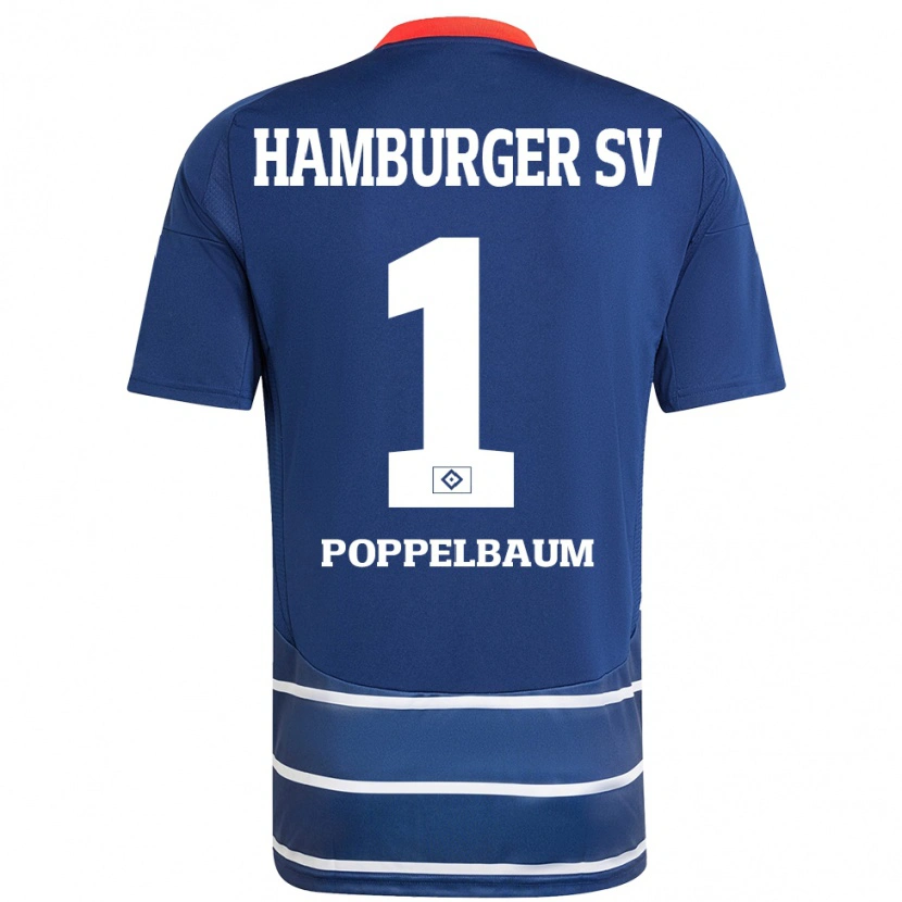 Danxen Donna Maglia Colin Poppelbaum #1 Blu Scuro Kit Gara Away 2024/25 Maglietta