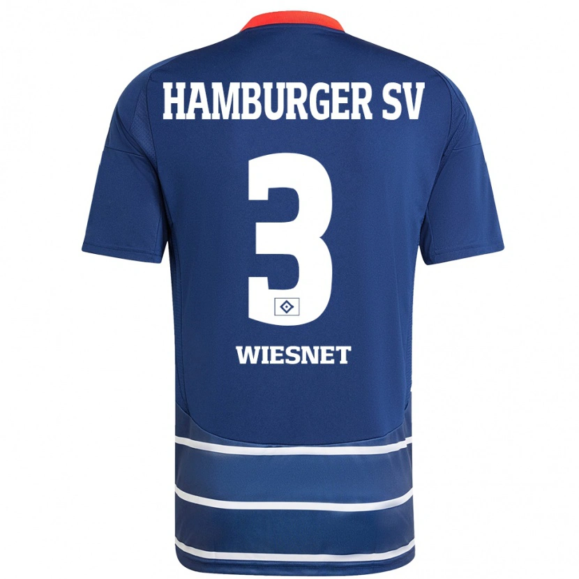 Danxen Donna Maglia Melvin Wiesnet #3 Blu Scuro Kit Gara Away 2024/25 Maglietta