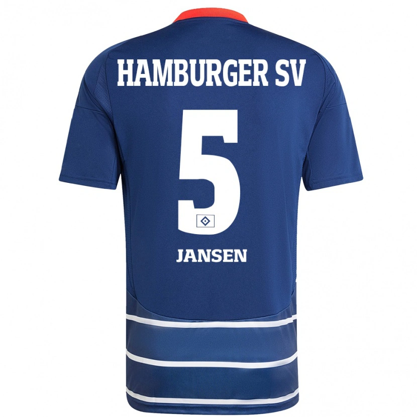 Danxen Donna Maglia Marcell Jansen #5 Blu Scuro Kit Gara Away 2024/25 Maglietta