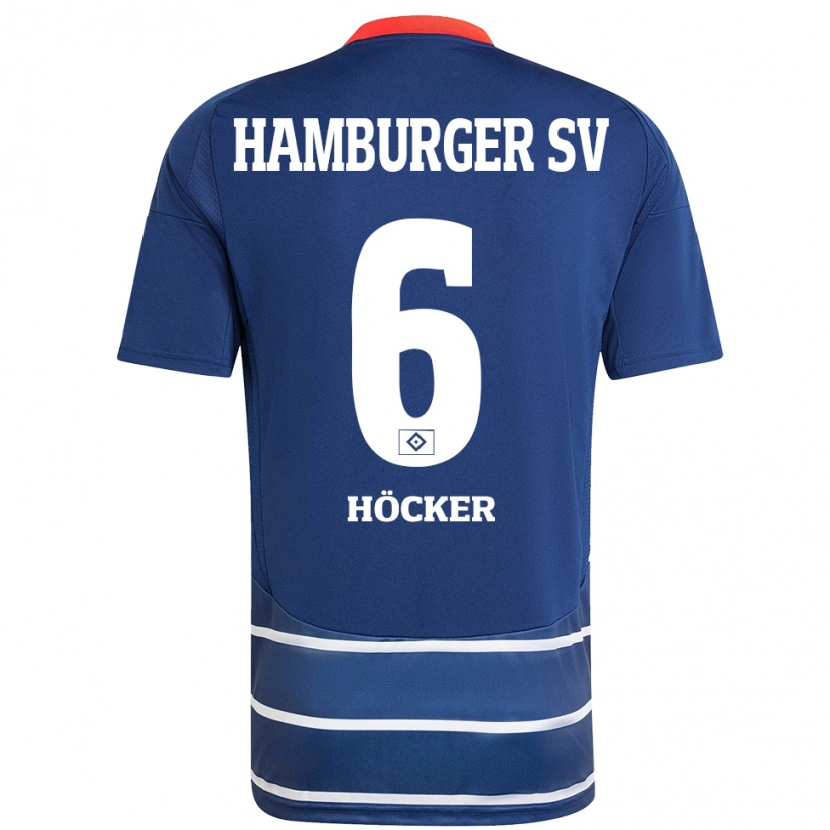 Danxen Donna Maglia Tiziano Höcker #6 Blu Scuro Kit Gara Away 2024/25 Maglietta