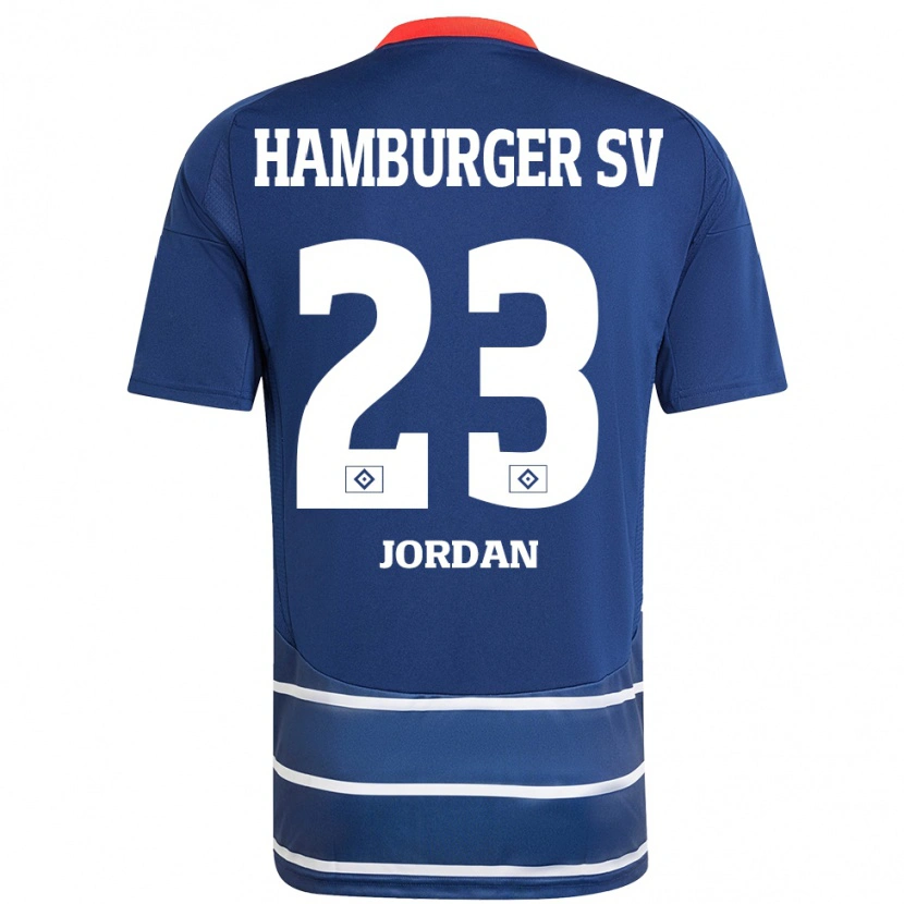 Danxen Donna Maglia Dominik Jordan #23 Blu Scuro Kit Gara Away 2024/25 Maglietta