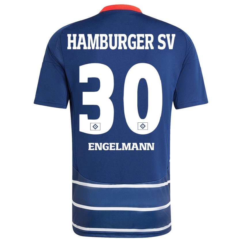Danxen Donna Maglia Timon Engelmann #30 Blu Scuro Kit Gara Away 2024/25 Maglietta
