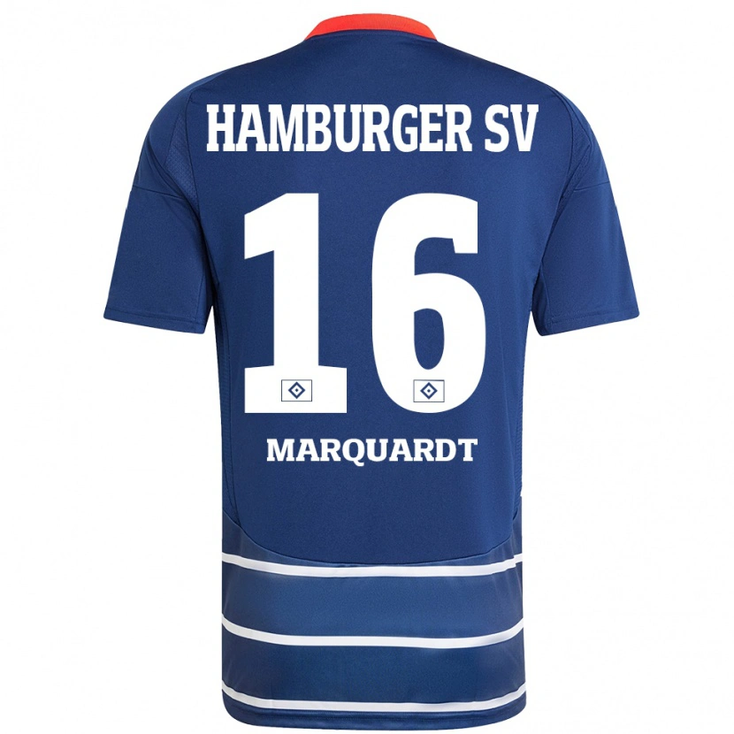 Danxen Donna Maglia Dana Marquardt #16 Blu Scuro Kit Gara Away 2024/25 Maglietta