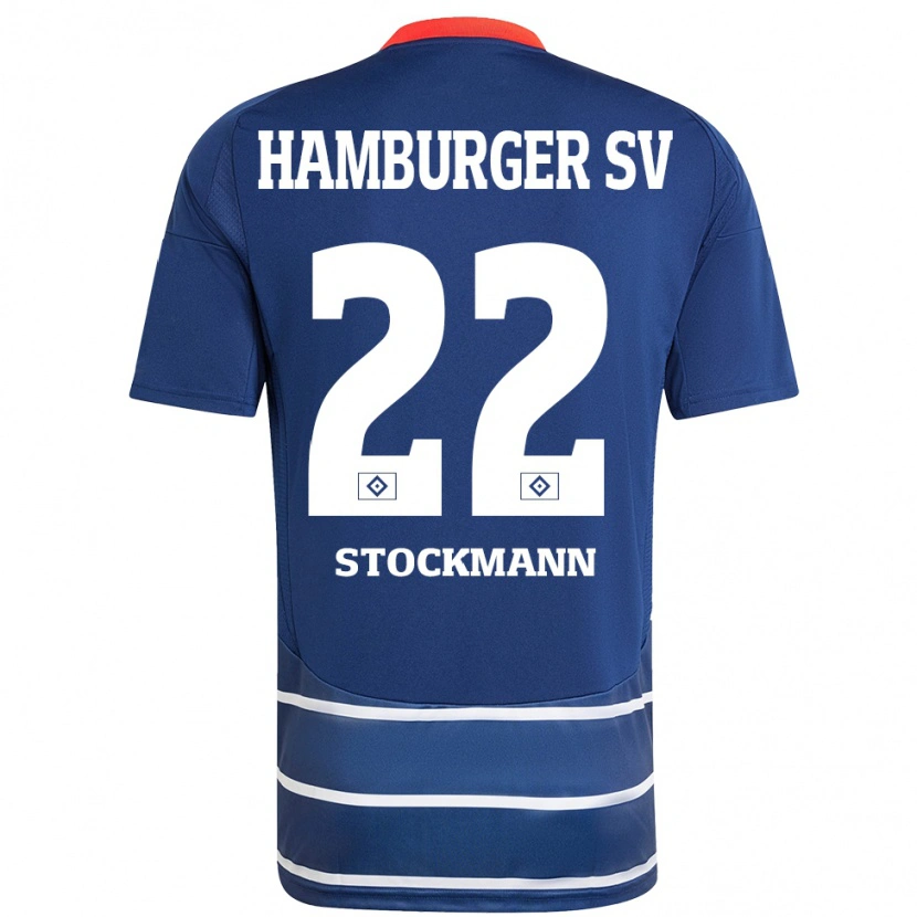 Danxen Donna Maglia Sarah Stöckmann #22 Blu Scuro Kit Gara Away 2024/25 Maglietta