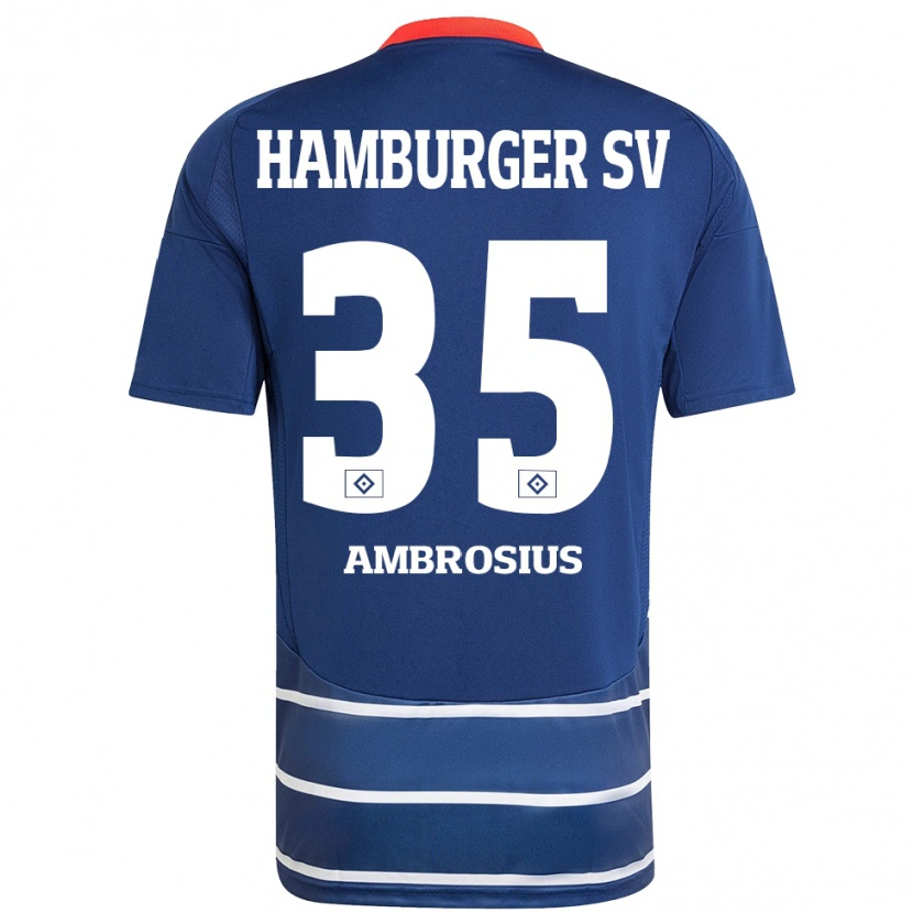 Danxen Donna Maglia Stephan Ambrosius #35 Blu Scuro Kit Gara Away 2024/25 Maglietta