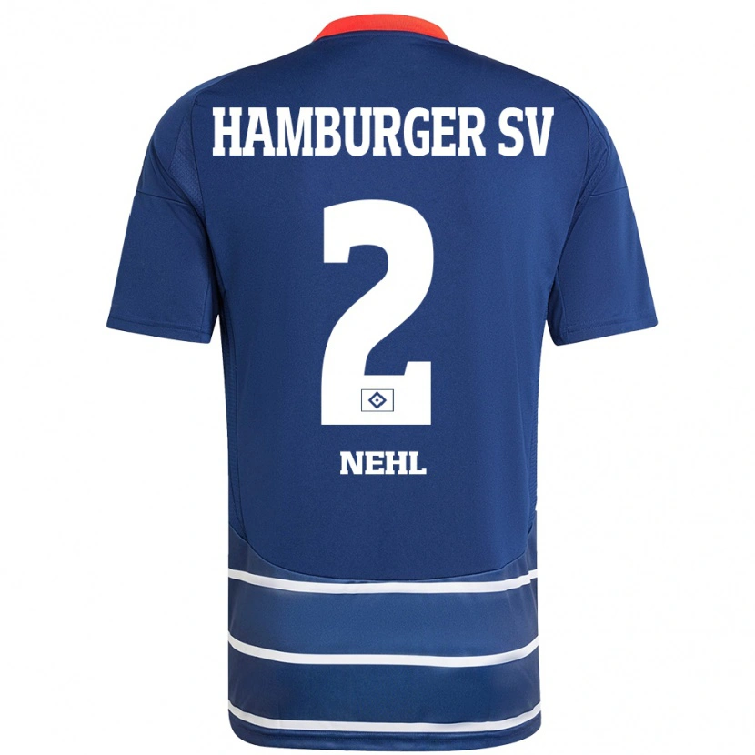 Danxen Donna Maglia Julius Nehl #2 Blu Scuro Kit Gara Away 2024/25 Maglietta