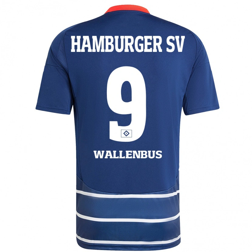 Danxen Donna Maglia Noah Wallenßus #9 Blu Scuro Kit Gara Away 2024/25 Maglietta