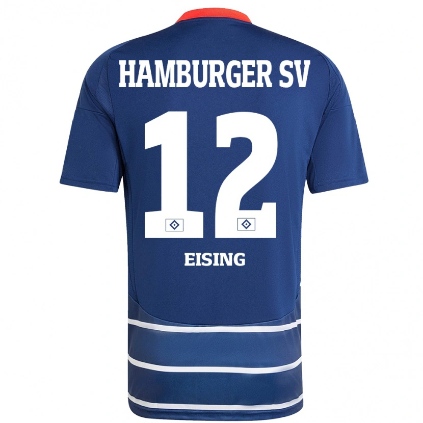 Danxen Donna Maglia Luis Eising #12 Blu Scuro Kit Gara Away 2024/25 Maglietta