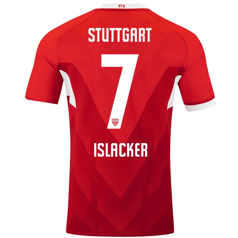 Danxen Donna Maglia Mandy Islacker #7 Rosso Bianco Kit Gara Away 2024/25 Maglietta