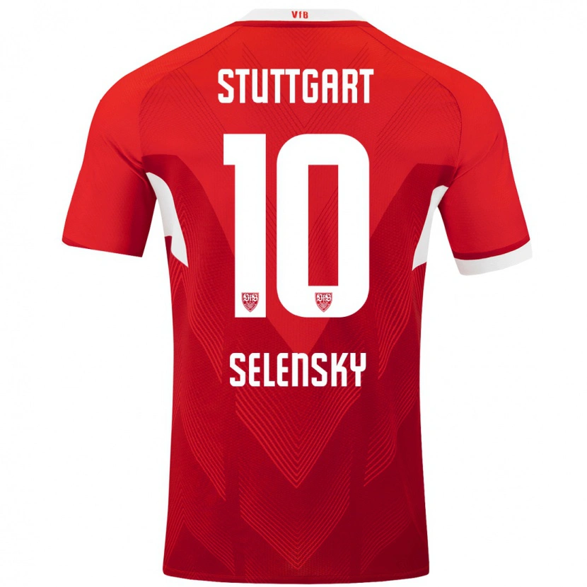 Danxen Donna Maglia Anja Selensky #10 Rosso Bianco Kit Gara Away 2024/25 Maglietta