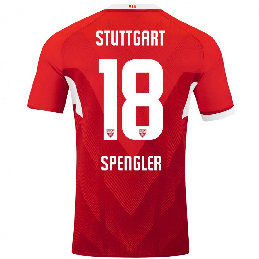 Danxen Donna Maglia Jana Spengler #18 Rosso Bianco Kit Gara Away 2024/25 Maglietta